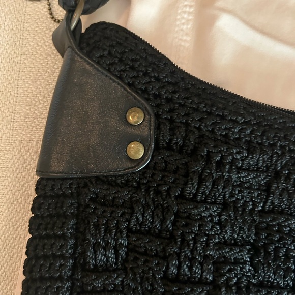 THE SAK -BLACK BAG  BODY:100%POLYPROPYLENE STRAP: 100% LEATHER LINING:100% NYLON - Picture 4 of 9